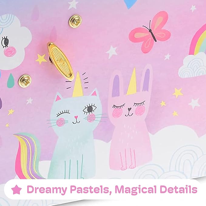 Jewelkeeper Unicorn Musical Jewelry Box for Girls - Cotton Candy Unicorn Design Music Box with 2 Pullout Drawers to Store Earrings, Necklace and Bracelets, Plays The Beautiful Dreamer Tune