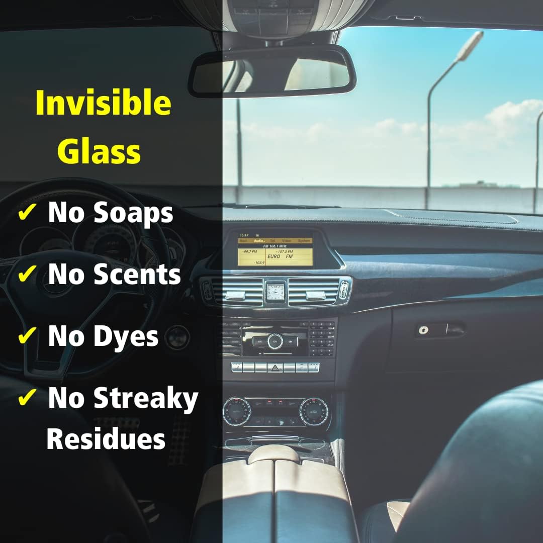 Invisible Glass 92163-3PK Premium Glass and Window Cleaner for Auto and Home Cleans Glass, Windows, Windshields, and More, Streak-Free, Ammonia-Free, Tint-Safe, 16 fl oz (Pack of 3)