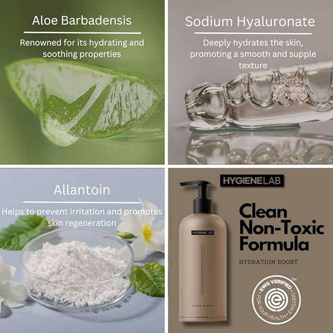 Mens Natural Body Wash - Ultra Hydrating, EWG Verified Clean Formula, Lavender Sands Scent, Sulfate-Free, Paraben-Free, Phthalates-Free, Gentle & Effective for Healthy Skin (10 oz)