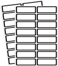STARLIBOO Color-Coding Removable Labels, Rectangular 1 x 3"" Freezer Labels for Organizing, Tear-Resistant No Residue, Removable Labels for Food Containers (240Pcs), Black Border