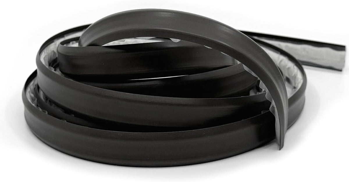 InstaTrim The Original Flexible Trim -10ft Black 3/4" Wide Caulk Tape - Adhesive Trim with Many Uses Including Caulking for Bathtubs, Sinks, Counters, Tile, Floors - Made in USA
