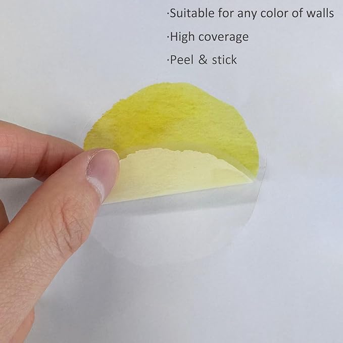 Colorful Polka Dot Wall Decals Watercolor Dots Wall Sticker for Kids Baby Girls Teens and Nursery Room (12 Sheets)