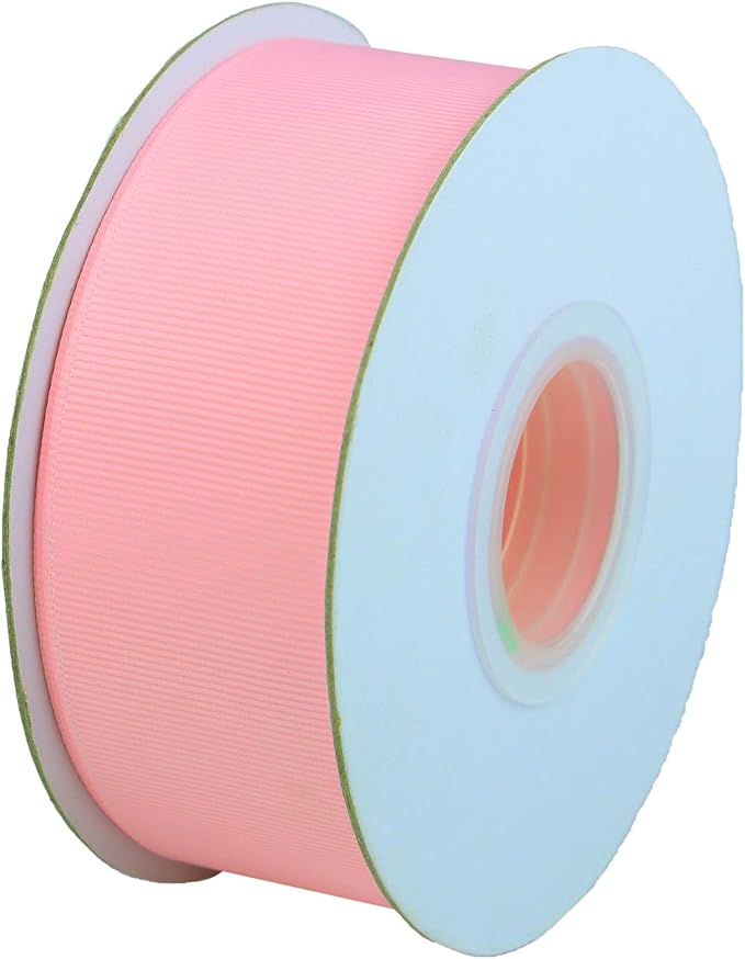 ITIsparkle 11/2" Inch Grosgrain Ribbon 25 Yards-Roll Set for Gift Wrapping Cake Decoration Party Favor Hair Braids Hair Bow Baby Shower Decoration Floral Arrangement Craft Supplies, Light Pink Ribbon