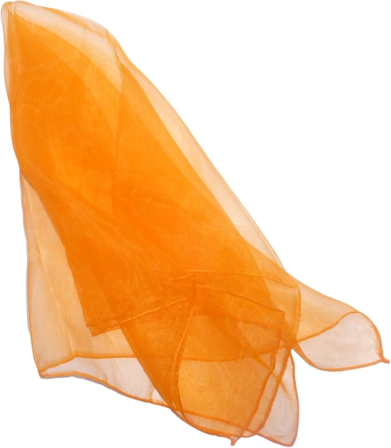Hoerev Pack of 12 Approx. 24" x 24" Juggling Dancing Scarves Floaty Scarves,Single Colors, 12pcs Black