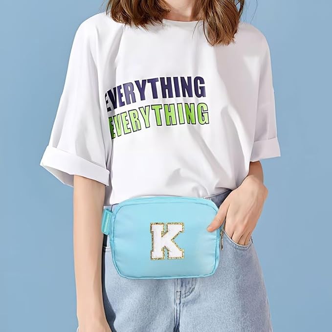 YOOLIFE Birthday Gifts for 4 5 6 7 8 9 10 11 12 13 14 Year Old Girls - Initial Fanny Pack Belt Bag Purse for Girls Teens Daughter Sister Niece, Personalized Trendy Stuff for Teen Girl Kids | Blue Y
