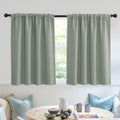 RYB HOME Short Curtains 36 inch 2 Panels Set, Room Darkening Small Window Drapes Thermal Insulated Cafe Curtains for Kitchen Dorm Transit Van, W52 x L36 inch, Grayish Green
