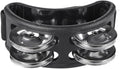 Musfunny Foot Tambourine Percussion Musical Instrument Foot Drum Set with Metal Jingle Bell for Guitar Drum Accessory (Black)