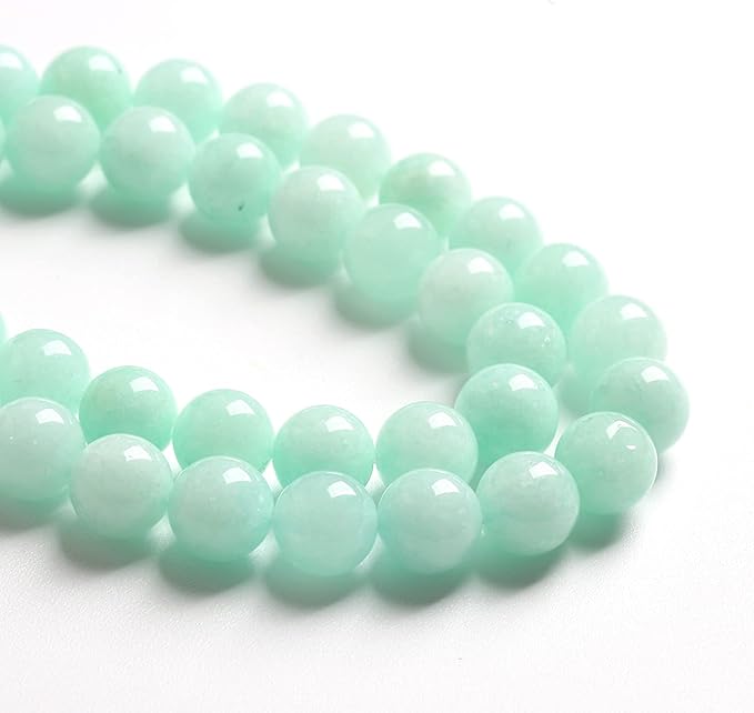 6MM 60PCS Natural Stone Amazonite Chalcedony Loose Beads for Jewelry Making DIY Bracelet Necklace 1 Strand