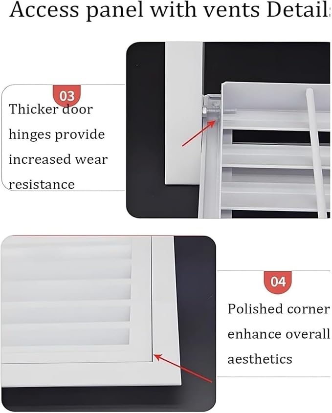 Decorative Return Air Grille Cover, Wall/Ceiling Vent Cover with Adjustable Design, Durables & Easy-to-Install for Home & Office, Cold Air Return Vent Cover(22x24in (56x61cm))