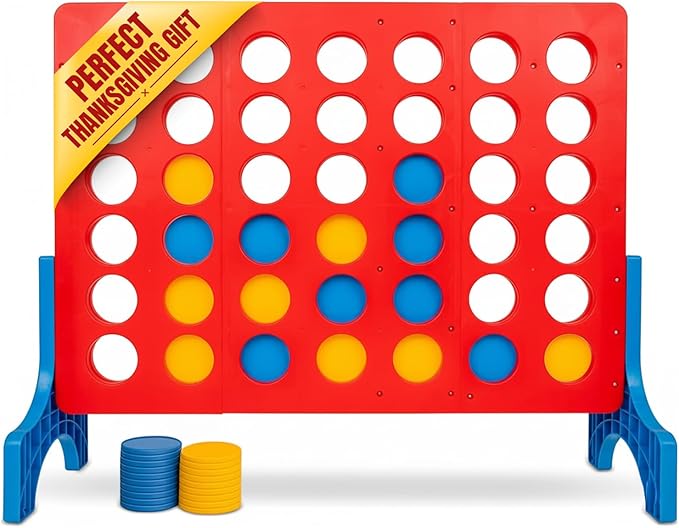 Bolaball 4 in a Row Tabletop Game – 1.8 Ft 4 to Score Game for Kids & Adults, Indoor/Outdoor Family Yard, Portable Party for Home, Picnic & Travel, Plastic Version.