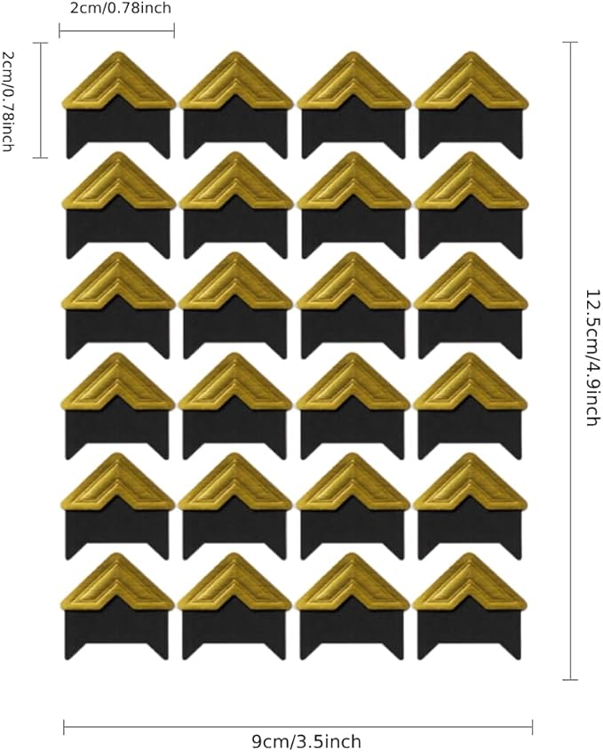 GOONAVI 15 Sheets 360 Pcs Gold On Black Acid-Free Photo Corners Mounting Self Adhesive for DIY Photo Album Journal