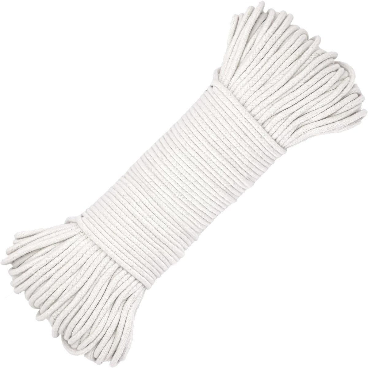 328 Feet Cotton Clothes line Rope-Premium Diameter 7/32 Inch Cotton Rope for Heavy Duty Outdoor Use- Perfect for Laundry Line Dryer, Camping Travel & Home Use DIY Rope
