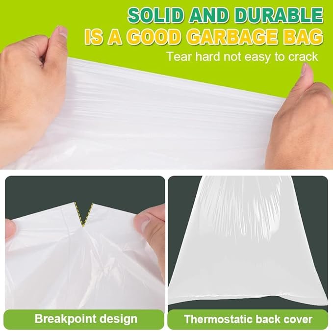 SWIHELP Tall Kitchen Trash Bags 13 Gallon Garbage Bags 50 Liters Plastic Trash Can Liners Waste Basket Bin Liners for Home Office Outdoor 160 Counts
