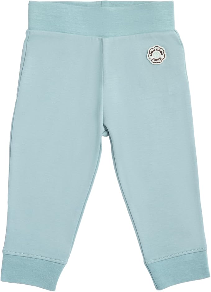 MON CHOU Organic Cotton Baby Pants - 100% Pima Cotton - Lightweight and Breathable Infant Pants for All Seasons