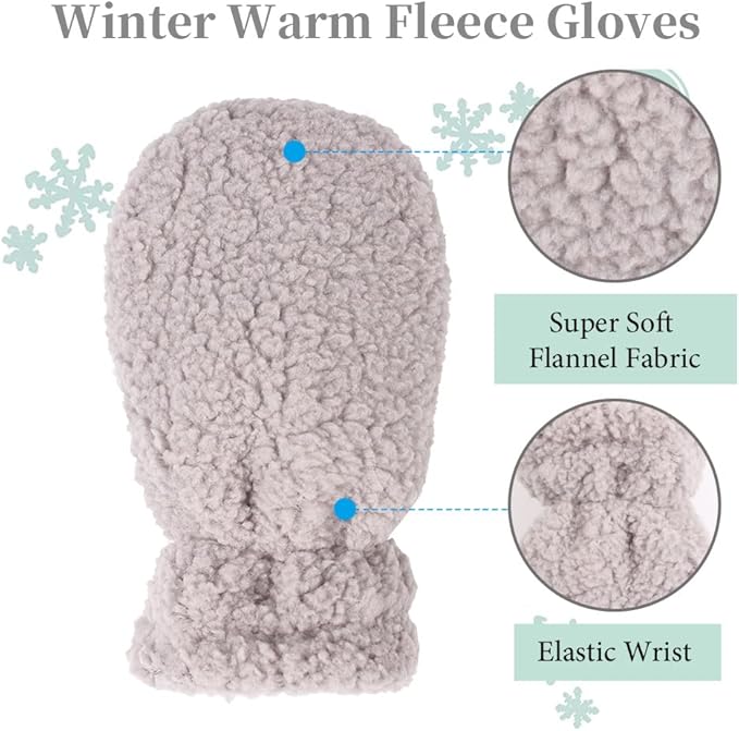 Zsedrut Baby Boys Winter Glove Warm Toddler Infant Girls Mittens Fleece Lined Gloves 1-7 Years