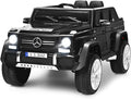 Costzon Ride on Car, Licensed Mercedes-Benz Maybach, 12V Battery Powered Vehicle Toy w/ 2 Motors, Remote Control, 3 Speeds, Lights, Horn, Music, Aux, Storage, Truck, Electric Car for Kids (Black)