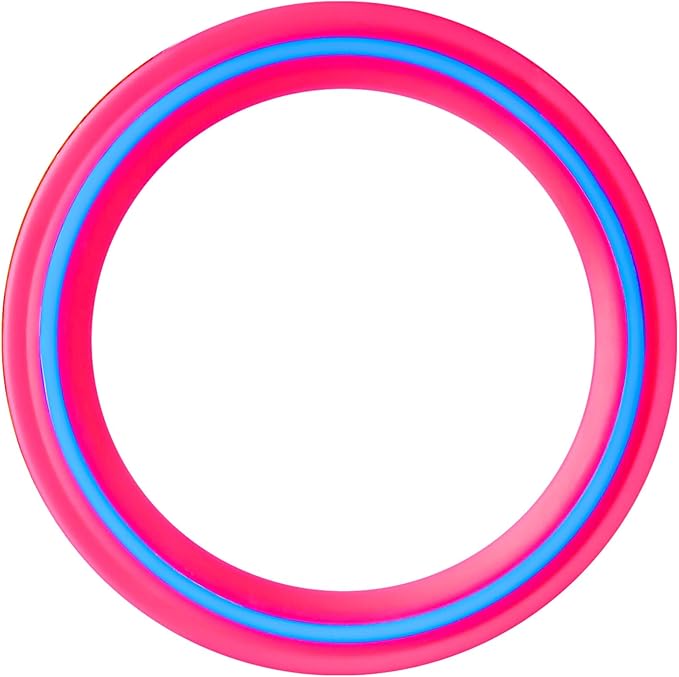 JEEFUD Flying Disc for Kids Adults 11 inch Flying Ring, 3 Pack Beach Backyard Sports Play Soft Discs, Sport Outdoor Toy Gift for 4+ Year Old Boys Girls Family (3PCS (Blue，Pink&Turquoise))
