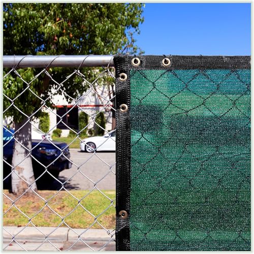 ColourTree Customized Size Green 4' x 13' Fence Screen Privacy Screen - Commercial Grade 170 GSM - Heavy Duty - Cable Zip Ties Included - color: Green, size: 4' x 13' Custom Made Size