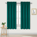 DWCN Blackout Curtains Thermal Insulated, Energy Saving & Noise Reducing Bedroom and Living Room Curtains, Hunter Green, W 42x L 63 Inch, Set of 2 Rod Pocket Curtain Panels