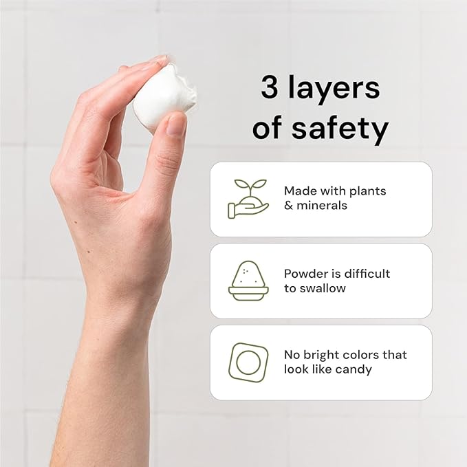 Grab Green Automatic Dishwashing Detergent Pods, 60 Count, Fragrance Free, Plant and Mineral Based, Superior Cleaning, Powerful Grease Removal, Brilliant Shine