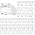Eternal Moment 36 Pack 6 OZ Plastic Jars Round Clear Cosmetic Container Jars with White Lids, Perfect for Lotion, Slime，Cream, Ointments, Makeup, Eye Shadow, Samples, Pot, Travel Storage