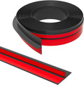 T-Shaped Door Draft Stopper, 1.37 in x 10 Ft Silicone Seal Strip for Windows Gaps, Weather Stripping Seal Strip Shower Sweep, Black