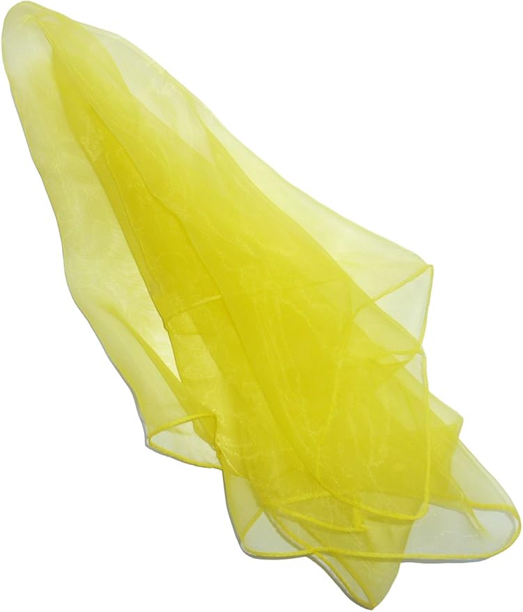 Hoerev Pack of 12 Approx. 24" x 24" Juggling Dancing Scarves Floaty Scarves,Single Colors, 12pcs Orange