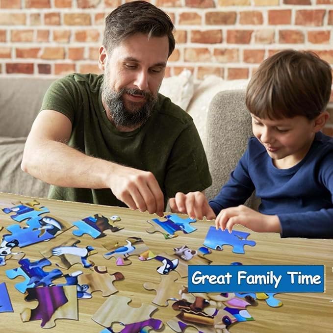 Jumbo Floor Puzzle for Kids, Large Jigsaw Puzzles 35 Piece for Kids Ages 3-5,Preschool Learning & Education Toys, Gifts for 4-8 Year Old Boys and Girls (Dog Animals)