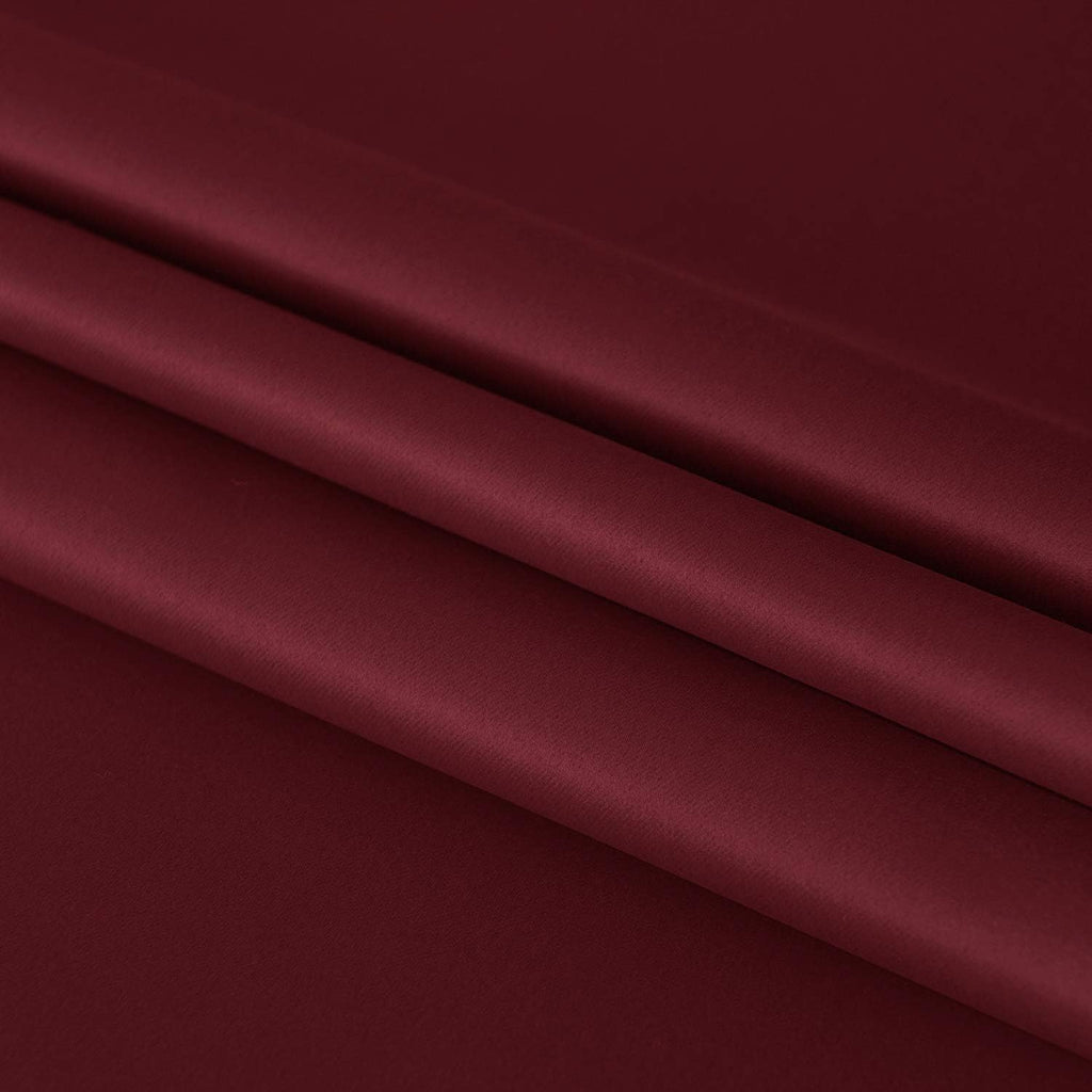 DWCN French Door Curtains – Rod Pocket Thermal Blackout Curtain for Doors with Glass Window, Christmas, Kitchen and Patio Doors for Privacy, 25 X 72 Inches, 1 Curtain Panel with Tieback, Burgundy
