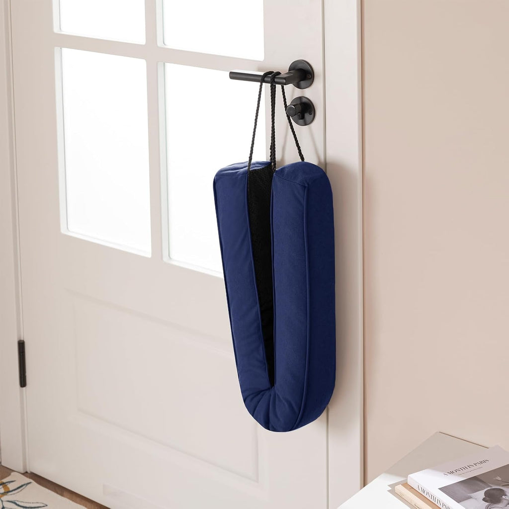 Sunolga 38" Door Draft Stopper Blocks Hot and Cold Air with Removable Washable Cover for Gaps Up to 3", All-Season Seal for Noise, Door Sweep for Bottom of Door and Window, Home Essentials, Blue