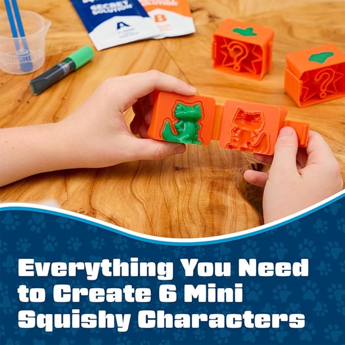 Elmer's Squishies Kids’ DIY Activity Kit, Create 4 Mystery Characters, 24 Piece Kit for Ages 6 and Up, Perfect for Stress Relief and Sensory Play