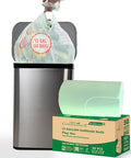13 Gallon Flap Tie Compostable Trash Bags, 50 Count, Compost Bags Tall Kitchen Trash Bags, Sturdy Biodegradable Garbage Bags Food Scrap Waste Bags, ASTM D6400, US BPI Certified, Green