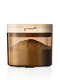 Travel Formula Container, 800ml BPA-Free Baby Formula Dispenser On The Go with Flip Top Lid, Magnetic Spoon & Date Marker, 13OZ, 0.84LB, 380g, Brown