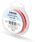 Artistic Wire, 28 Gauge Tarnish Resistant Colored Copper Craft Wire, Red, 40 yd
