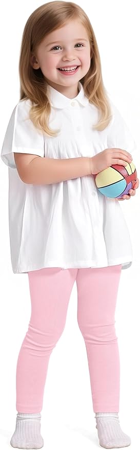 Witwot 3 Pack Baby Girls Leggings Toddler Kids Soft Cotton Pants Size 18M-5T