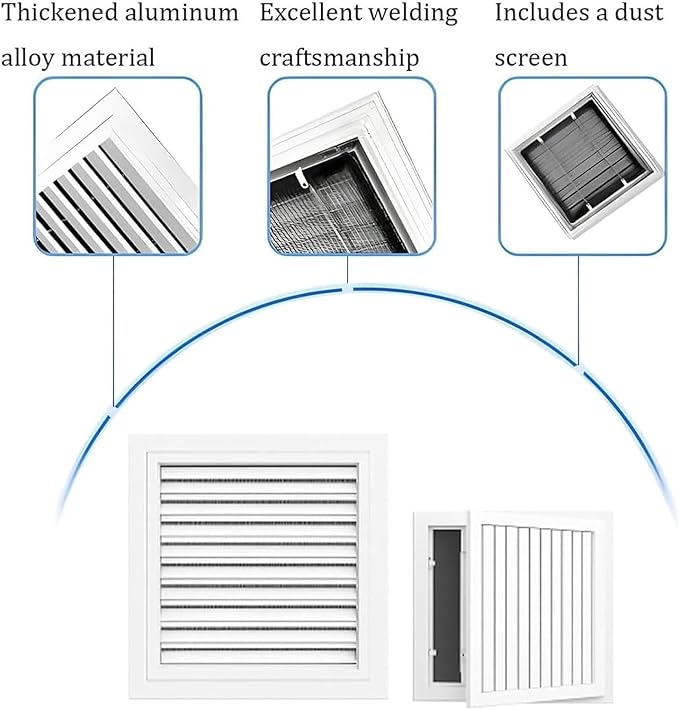 Decorative Return Air Grille Cover, Wall/Ceiling Vent Cover with Adjustable Design, Durables & Easy-to-Install for Home & Office, Cold Air Return Vent Cover(34x34in (86x86cm))