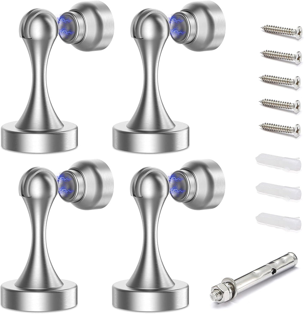 Magnetic Door Stop Stainless Steel，Door Stopper, Heavy Duty for Various Door Types, Keep Your Door Open, Wall Mount Door Holder/Catch