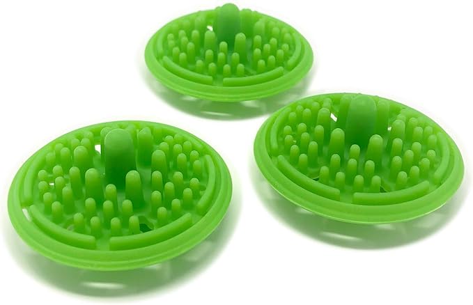 Paint Puck Paint Brush Cleaner (3-Pack, Green) – Reusable Silicone Insert with Suction & Nubs for Cleaning Acrylic, Oil & Watercolor Brushes – Fits Cups for Classroom, Studio & Home Use