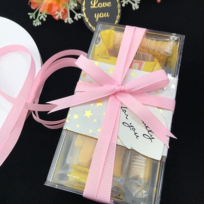LIUYAXI 1/2" X 50 Yards Solid Pink Grosgrain Ribbon, Perfect for Crafts, Wedding Decor, DIY Hair Accessories, Sewing, Gift Package Wrapping and More