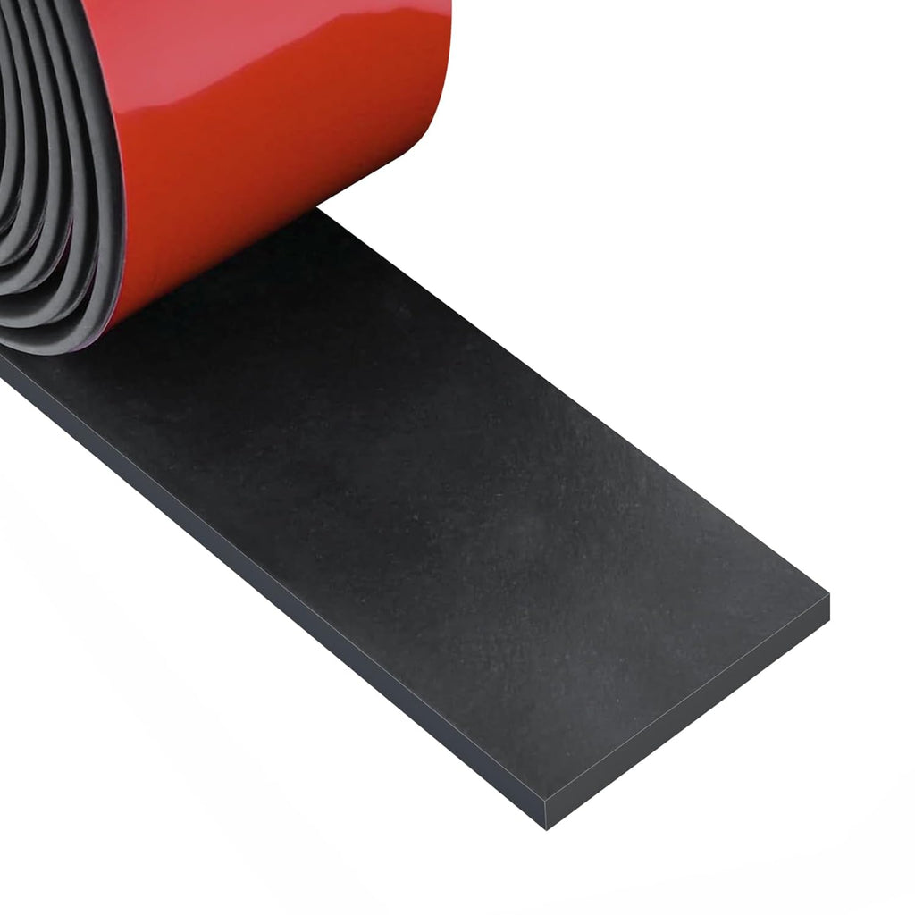 Neoprene Rubber Strips Self Adhesive Sheets, Rolls & Strips with Adhesive Backing Rubber Pads Self Stick Seal Gasket Tape for Matting Padding - 1" Wide x 1/20" Thick x 10' Long