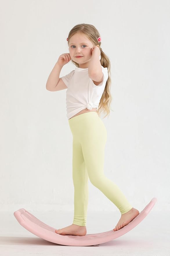 Resinta 4 Packs Toddler and Baby Girls Cotton Leggings Full Length Pants Stretchy Soft Tights Pants for Kids