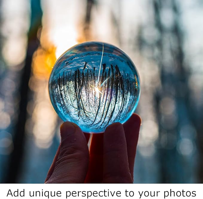 Modaier Clear Crystal Ball 100mm/3.9 inch Fortune Teller Accessories,Halloween Decor,Magic,Feng Shui,Witchcraft,Scrying,Decorative Ball,Lensball Photography,Quartz Crystal Sphere Prop Glass Orb