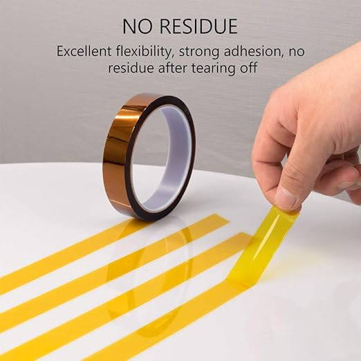 MYJOR Brand High Temperature Tissue Paper Tape, Used to Protect CPU and 3D Printer Work Surface, PCB Circuit Board Professionals (1.2" x 108ft x 1)