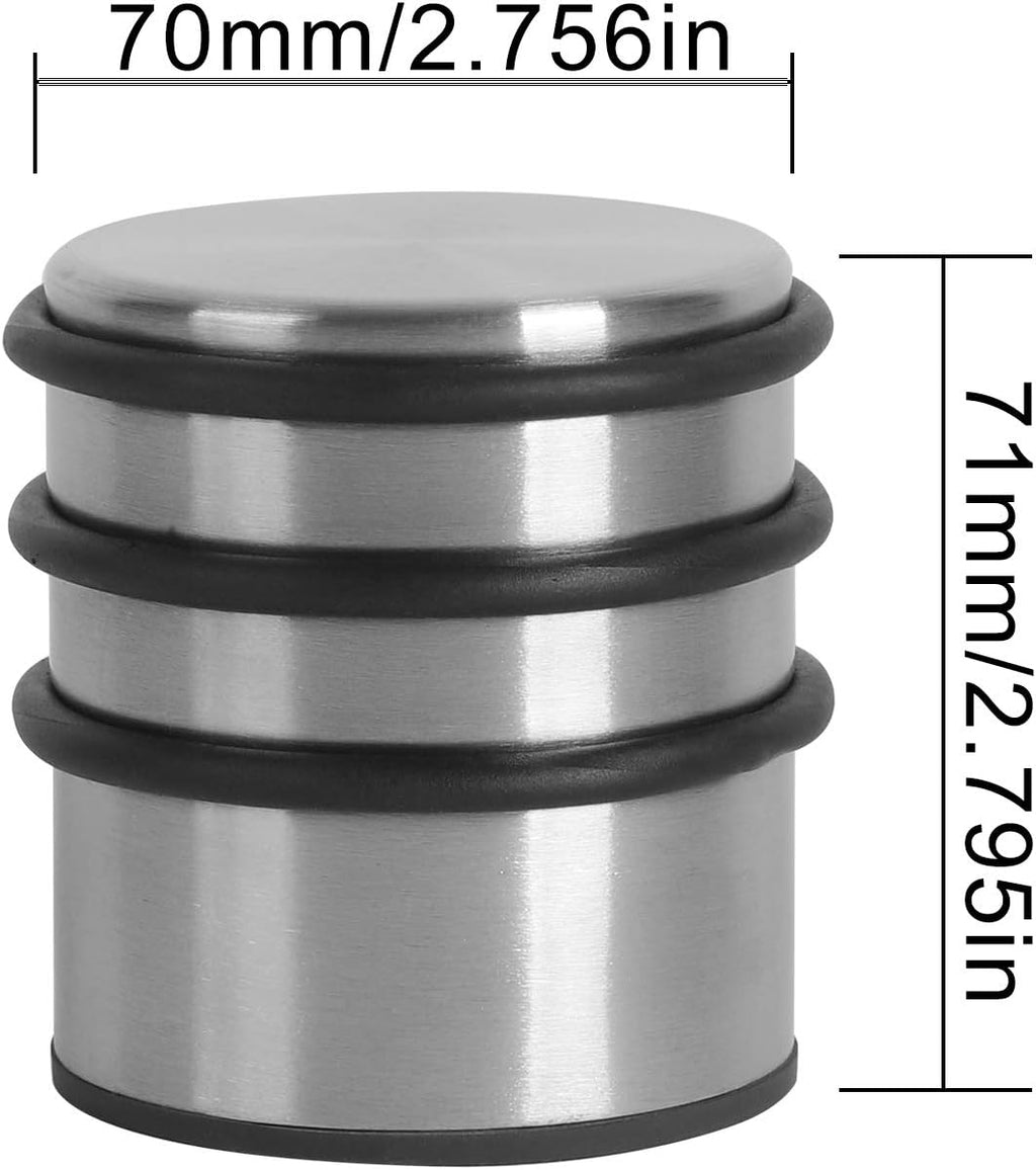 KINJOEK Heavy Weight Door Stopper, No DrillStainless Steel Door Stop with Protective Rubber Bands Door Wedge for Office, Home, Garage, Laundry Door
