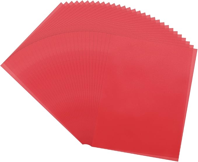 MECCANIXITY 60 Sheet Colored Vellum Paper 8.5" x 11", 100gsm Translucent Printable Vellum Sheets for Printing Wedding Invitations Inkjet Laser Printer, Red