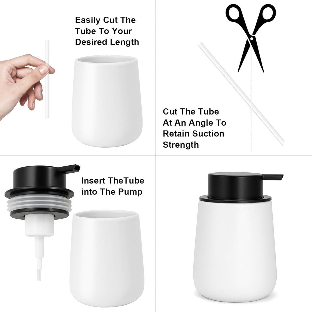 Foam Soap Dispenser Pump 2pcsHead Replacement Spare Plastic Pump Bathroom Countertop