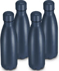 25oz Cola-Bottle Shaped Stainless Steel Leak-proof Water Bottle,Double Wall Vacuum Insulated Metal,Travel Mug For Sports Indoors & Outdoors,BPA-Free School Kids Flasks,Navy(4 Pack)