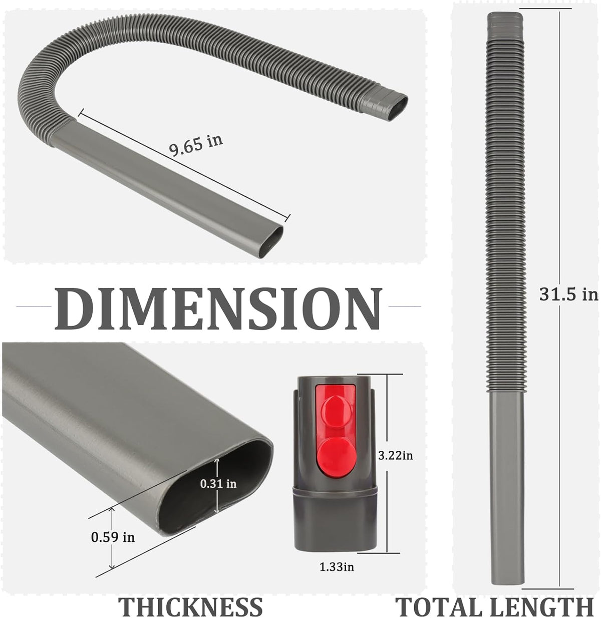 Dryer Vent Cleaner Hose Vacuum Attachments for Dyson Gen5 V15 V12 V11 V10 V8 V7 Detect Absolute Cyclone Outsize Slim Vacuum Cleaner Nozzle Crevice Flexible Lint Removal Tool