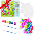 TOYLI Unicorn Painting Kit for Kids, Art Set, DIY Project, Stepping Stone Kit, Includes 2 Brushes and 6 Paints, Mess-Free Arts and Crafts