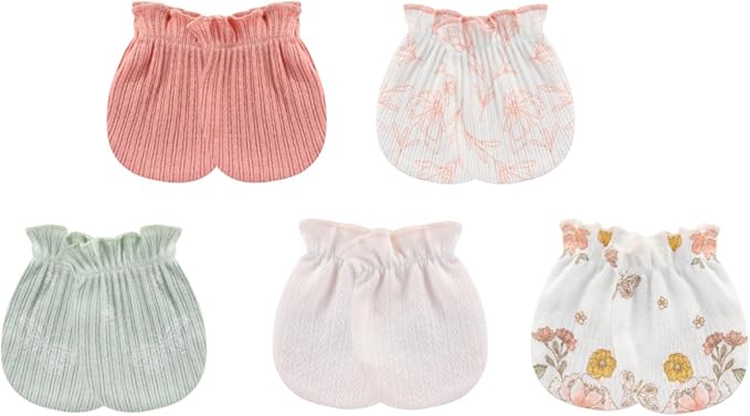 Newborn Baby Boy Girl Caps Mittens Socks Set Cotton Baby Essentials Accessories (Hats+Gloves+Socks)